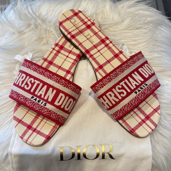 Christian Dior Red Flats - Picture 1 of 4